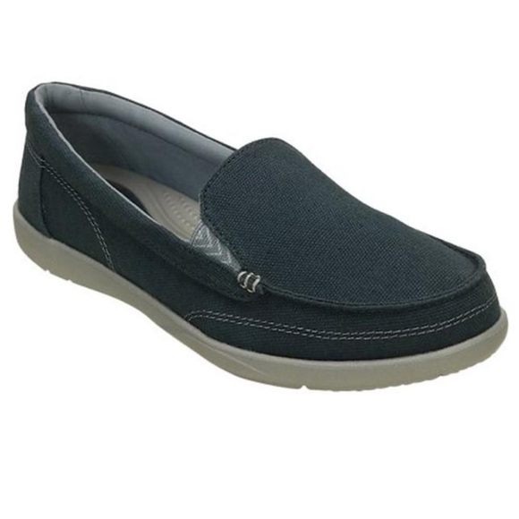 Crocs Walu Canvas Loafer navy Sz 8 - Picture 1 of 11